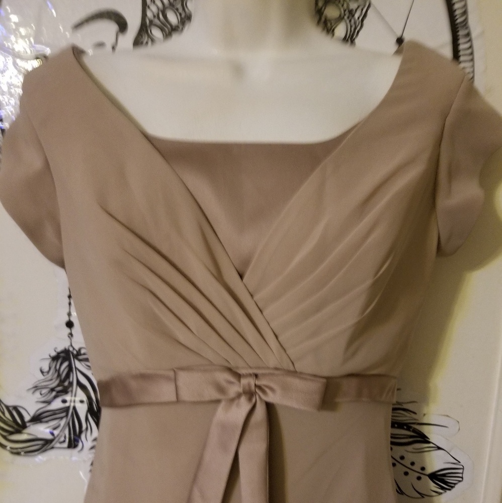 Mocha colored wedding type dress